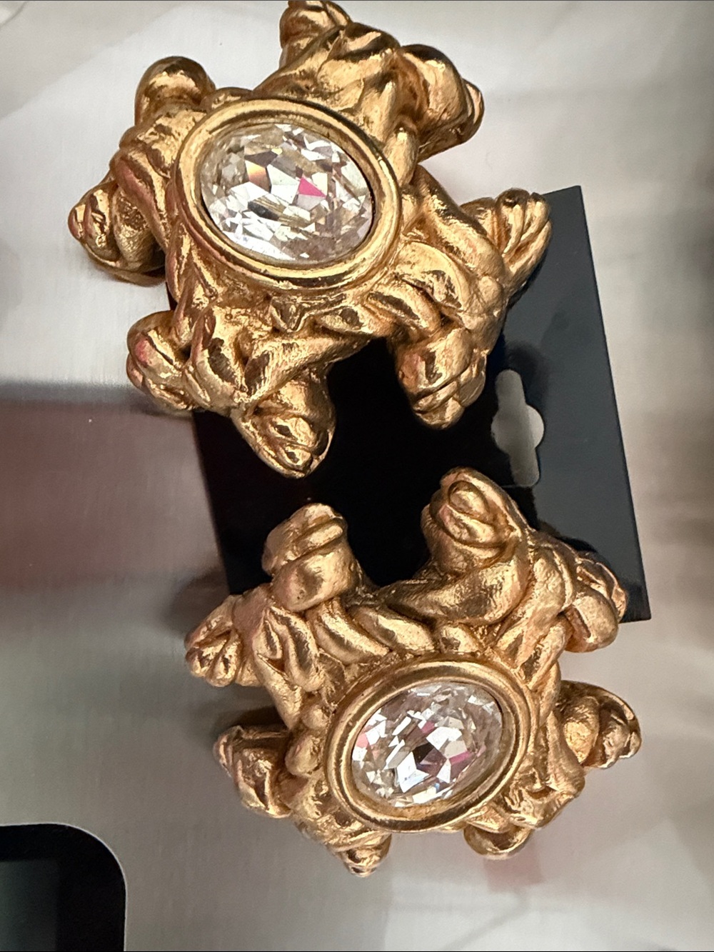 Chanel dupe vintage clip on earrings Gold Decorative Curtain Tiebacks